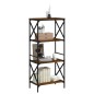 vidaXL Librería 4 estantes madera ingeniería roble ahumado 59x35x132cm vidaXL Librería 4 estantes madera ingeniería roble ahumado 59x35x132cm
