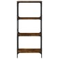 vidaXL Librería 4 estantes madera ingeniería roble ahumado 59x35x132cm vidaXL Librería 4 estantes madera ingeniería roble ahumado 59x35x132cm