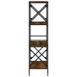 vidaXL Librería 4 estantes madera ingeniería roble ahumado 59x35x132cm vidaXL Librería 4 estantes madera ingeniería roble ahumado 59x35x132cm
