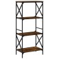 vidaXL Librería 4 estantes madera ingeniería roble ahumado 59x35x132cm vidaXL Librería 4 estantes madera ingeniería roble ahumado 59x35x132cm