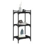 vidaXL Librería de 3 estantes madera de ingeniería negro 40x30x86 cm vidaXL Librería de 3 estantes madera de ingeniería negro 40x30x86 cm