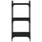 vidaXL Librería de 3 estantes madera de ingeniería negro 40x30x86 cm vidaXL Librería de 3 estantes madera de ingeniería negro 40x30x86 cm