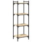vidaXL Librería 4 estantes madera ingeniería roble Sonoma 40x30x120 cm vidaXL Librería 4 estantes madera ingeniería roble Sonoma 40x30x120 cm