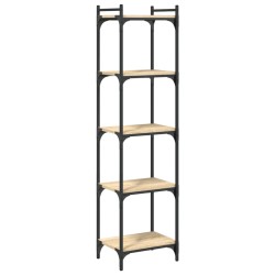 vidaXL Librería 5 estantes madera ingeniería roble Sonoma 40x30x154 cm