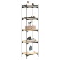 vidaXL Librería 5 estantes madera ingeniería roble Sonoma 40x30x154 cm vidaXL Librería 5 estantes madera ingeniería roble Sonoma 40x30x154 cm