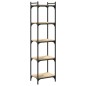 vidaXL Librería 5 estantes madera ingeniería roble Sonoma 40x30x154 cm vidaXL Librería 5 estantes madera ingeniería roble Sonoma 40x30x154 cm