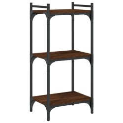 vidaXL Librería 3 estantes madera ingeniería roble marrón 40x30x86 cm