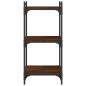 vidaXL Librería 3 estantes madera ingeniería roble marrón 40x30x86 cm vidaXL Librería 3 estantes madera ingeniería roble marrón 40x30x86 cm
