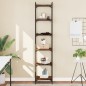 vidaXL Librería 6 estantes madera ingeniería roble ahumado 40x30x188cm vidaXL Librería 6 estantes madera ingeniería roble ahumado 40x30x188cm