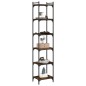 vidaXL Librería 6 estantes madera ingeniería roble ahumado 40x30x188cm vidaXL Librería 6 estantes madera ingeniería roble ahumado 40x30x188cm