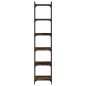 vidaXL Librería 6 estantes madera ingeniería roble ahumado 40x30x188cm vidaXL Librería 6 estantes madera ingeniería roble ahumado 40x30x188cm