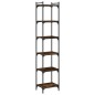 vidaXL Librería 6 estantes madera ingeniería roble ahumado 40x30x188cm vidaXL Librería 6 estantes madera ingeniería roble ahumado 40x30x188cm