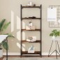 vidaXL Librería 5 estantes madera ingeniería roble ahumado 60x30x154cm vidaXL Librería 5 estantes madera ingeniería roble ahumado 60x30x154cm