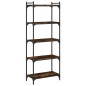 vidaXL Librería 5 estantes madera ingeniería roble ahumado 60x30x154cm vidaXL Librería 5 estantes madera ingeniería roble ahumado 60x30x154cm