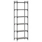 vidaXL Librería 6 estantes madera ingeniería gris Sonoma 60x30x188 cm