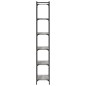 vidaXL Librería 6 estantes madera ingeniería gris Sonoma 60x30x188 cm