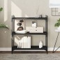 vidaXL Librería de 3 estantes madera de ingeniería negro 80x30x86 cm vidaXL Librería de 3 estantes madera de ingeniería negro 80x30x86 cm