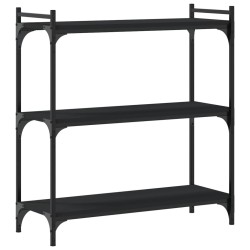 vidaXL Librería de 3 estantes madera de ingeniería negro 80x30x86 cm