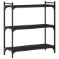 vidaXL Librería de 3 estantes madera de ingeniería negro 80x30x86 cm vidaXL Librería de 3 estantes madera de ingeniería negro 80x30x86 cm