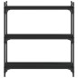 vidaXL Librería de 3 estantes madera de ingeniería negro 80x30x86 cm vidaXL Librería de 3 estantes madera de ingeniería negro 80x30x86 cm