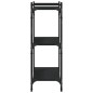 vidaXL Librería de 3 estantes madera de ingeniería negro 80x30x86 cm vidaXL Librería de 3 estantes madera de ingeniería negro 80x30x86 cm