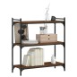 vidaXL Librería 3 estantes madera ingeniería roble marrón 80x30x86 cm vidaXL Librería 3 estantes madera ingeniería roble marrón 80x30x86 cm
