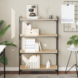 vidaXL Librería 4 estantes madera ingeniería roble Sonoma 80x30x120 cm