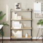 vidaXL Librería 4 estantes madera ingeniería roble Sonoma 80x30x120 cm