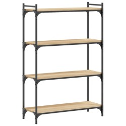 vidaXL Librería 4 estantes madera ingeniería roble Sonoma 80x30x120 cm
