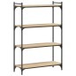 vidaXL Librería 4 estantes madera ingeniería roble Sonoma 80x30x120 cm