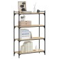 vidaXL Librería 4 estantes madera ingeniería roble Sonoma 80x30x120 cm