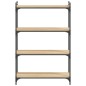 vidaXL Librería 4 estantes madera ingeniería roble Sonoma 80x30x120 cm
