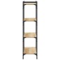 vidaXL Librería 4 estantes madera ingeniería roble Sonoma 80x30x120 cm