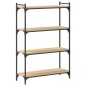 vidaXL Librería 4 estantes madera ingeniería roble Sonoma 80x30x120 cm
