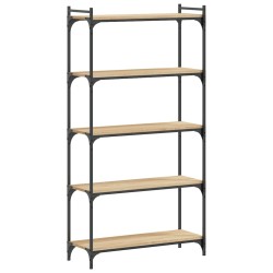 vidaXL Librería 5 estantes madera ingeniería roble Sonoma 80x30x154 cm