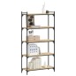 vidaXL Librería 5 estantes madera ingeniería roble Sonoma 80x30x154 cm vidaXL Librería 5 estantes madera ingeniería roble Sonoma 80x30x154 cm