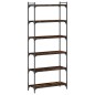 vidaXL Librería 6 estantes madera ingeniería roble ahumado 80x30x188cm vidaXL Librería 6 estantes madera ingeniería roble ahumado 80x30x188cm