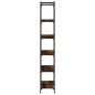 vidaXL Librería 6 estantes madera ingeniería roble ahumado 80x30x188cm vidaXL Librería 6 estantes madera ingeniería roble ahumado 80x30x188cm