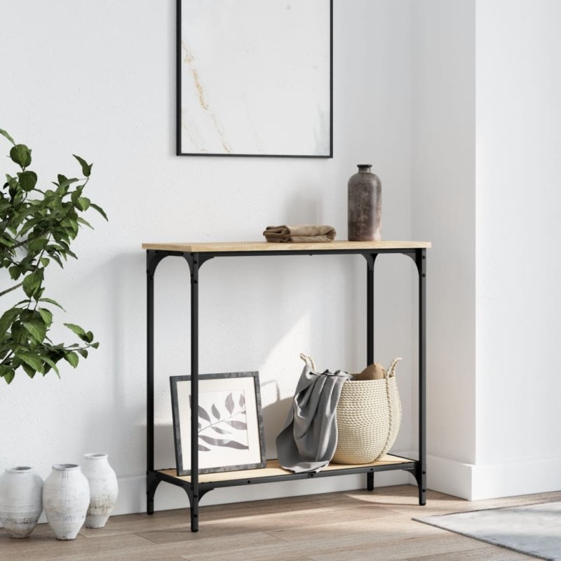 vidaXL Mesa consola madera de ingeniería roble Sonoma 75x30,5x75 cm