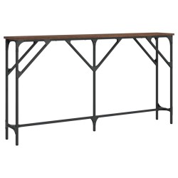 vidaXL Mesa consola madera de ingeniería roble marrón 140x23x75 cm