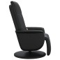 vidaXL Sillón reclinable masaje con reposapiés cuero sintético negro vidaXL Sillón reclinable masaje con reposapiés cuero sintético negro