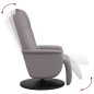 vidaXL Sillón reclinable de masaje con reposapiés cuero sintético gris vidaXL Sillón reclinable de masaje con reposapiés cuero sintético gris