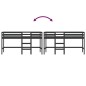 vidaXL Cama alta de niños escalera madera maciza pino negra 90x190 cm vidaXL Cama alta de niños escalera madera maciza pino negra 90x190 cm