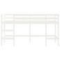 vidaXL Cama alta de niños escalera madera maciza pino blanco 80x200 cm