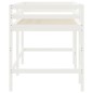 vidaXL Cama alta de niños escalera madera maciza pino blanco 80x200 cm