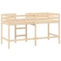 vidaXL Cama alta de niños con escalera madera maciza pino 90x200 cm vidaXL Cama alta de niños con escalera madera maciza pino 90x200 cm