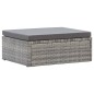 vidaXL Tumbona cama jardín con techo ratán sintético gris vidaXL Tumbona cama jardín con techo ratán sintético gris