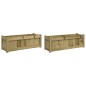vidaXL Jardineras de exterior 2 unidades madera impregnada de pino vidaXL Jardineras de exterior 2 unidades madera impregnada de pino