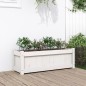 vidaXL Jardinera de madera maciza de pino blanca 90x31x31 cm vidaXL Jardinera de madera maciza de pino blanca 90x31x31 cm