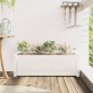 vidaXL Jardinera de madera maciza de pino blanca 90x31x31 cm vidaXL Jardinera de madera maciza de pino blanca 90x31x31 cm